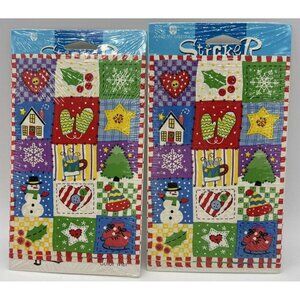 American Greetings Christmas Stickers Vintage 1980s 2 pack Scrapbooking‎